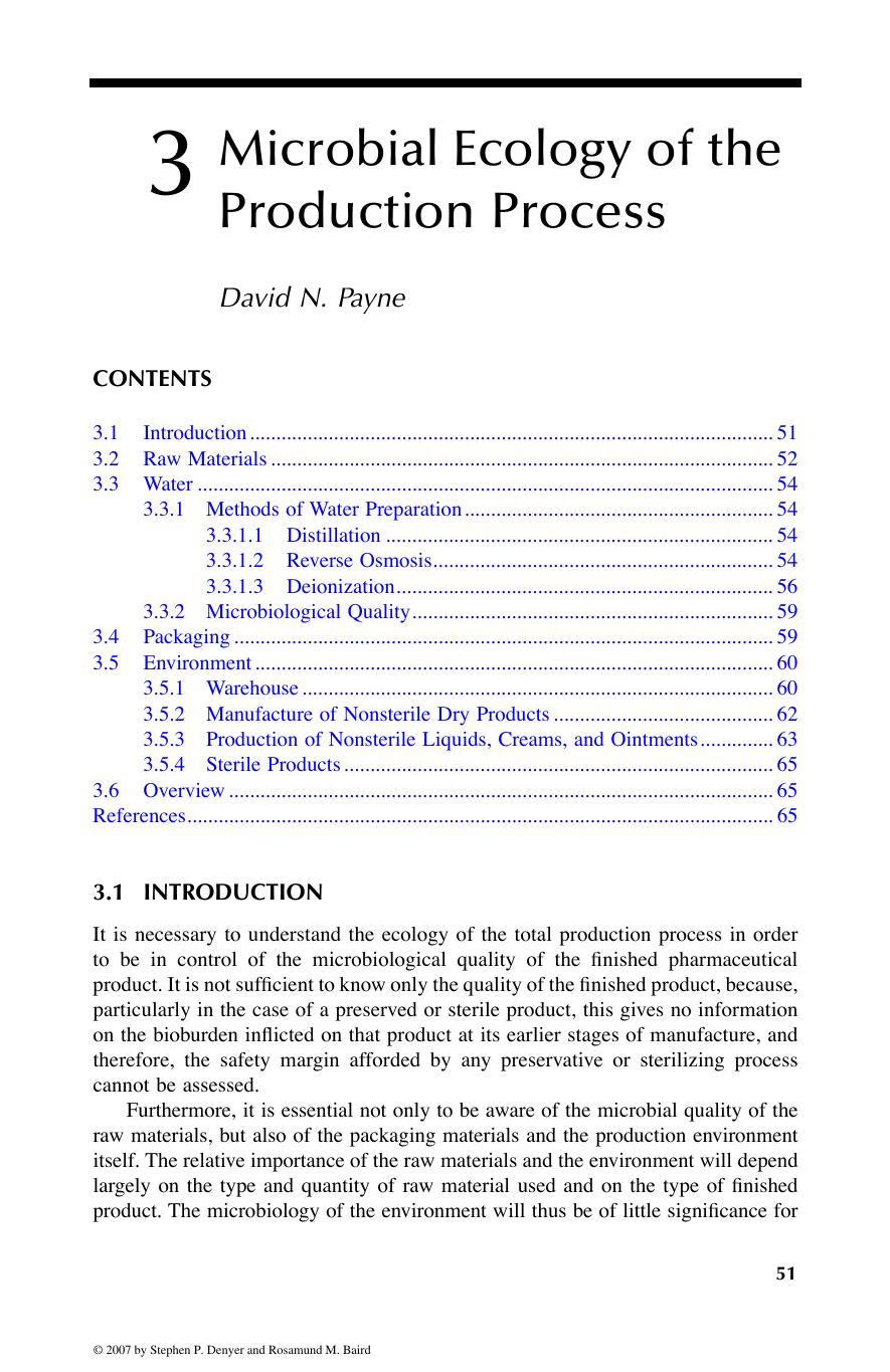 Guide to Microbiological Control in Pharmaceuticals and Medical Devices, SECOND EDITION by David N. Payne