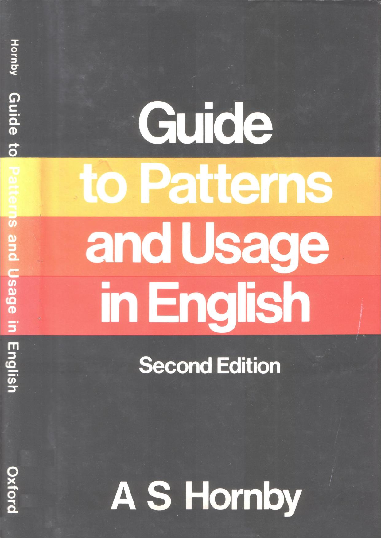 Guide to Patterns and Usage in English 2nd edition by A S Hornby
