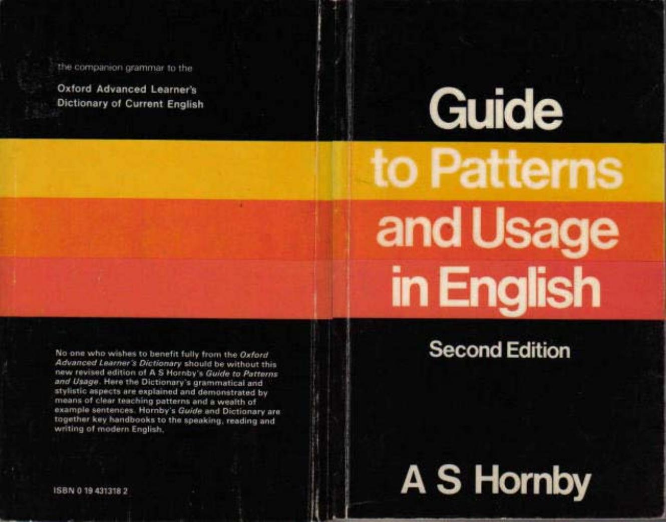 Guide to Patterns and Usage in English, 2nd Edition by Albert Sydney Hornby