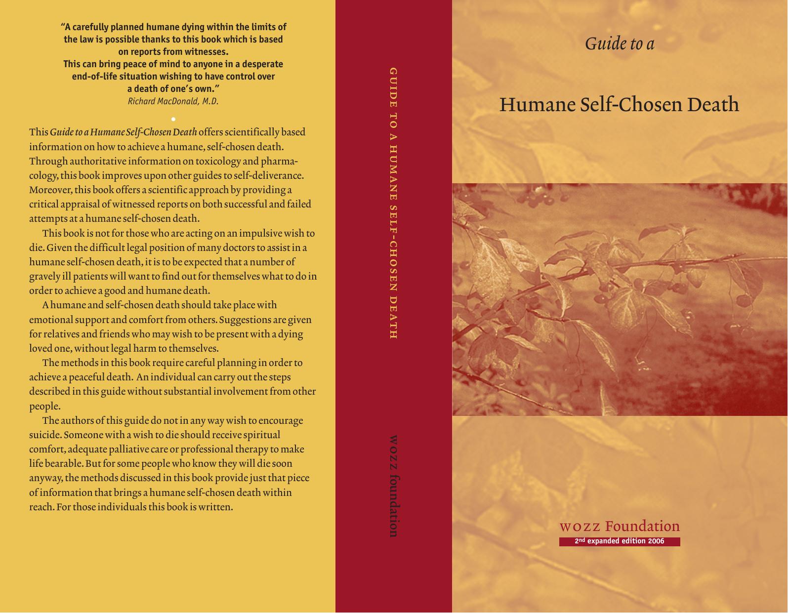 Guide to a humane self-chosen death by Pieter Admiraal Boudewijn Chabot Russel D. Ogden Aad Rietveld Jan Glerum