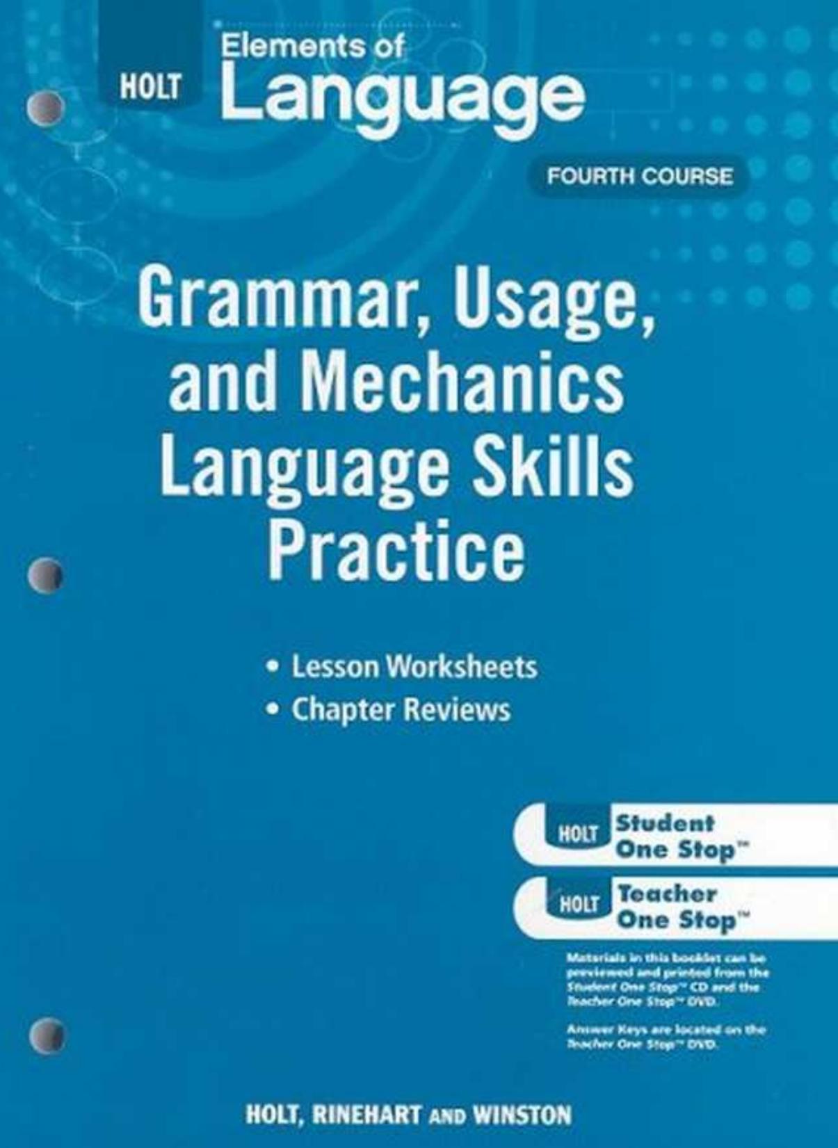 Guided Practice in Grammar, Usage, and Mechanics (Fourth Course) by Unknown