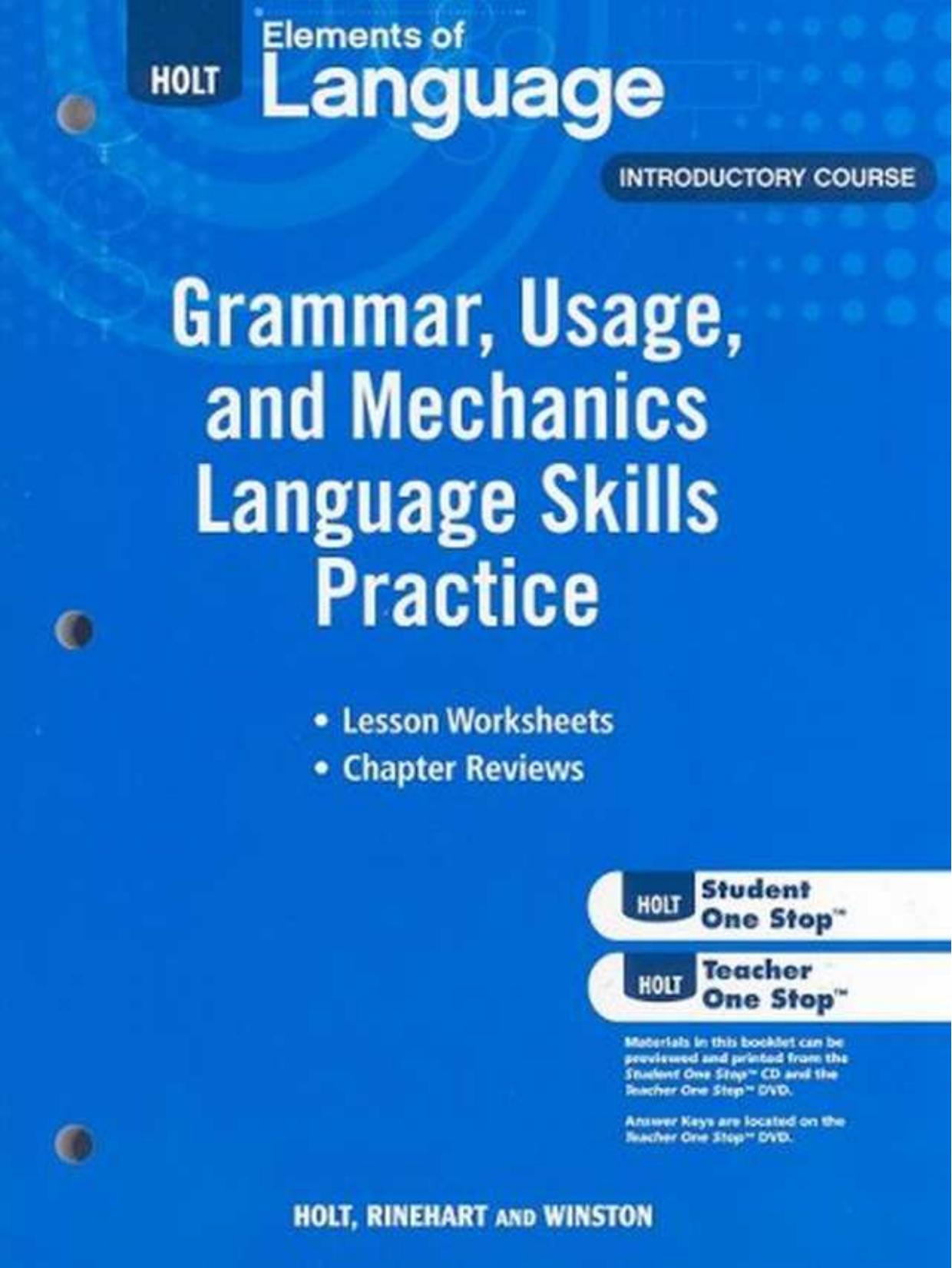 Guided Practice in Grammar, Usage, and Mechanics (Introductory Course) by Unknown