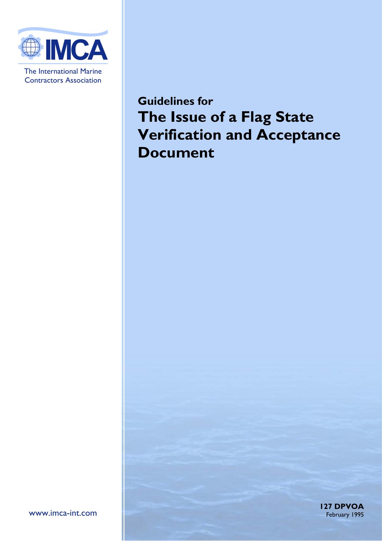 Guidelines to the Issue of a Flag State Verification Acceptance Document by Unknown