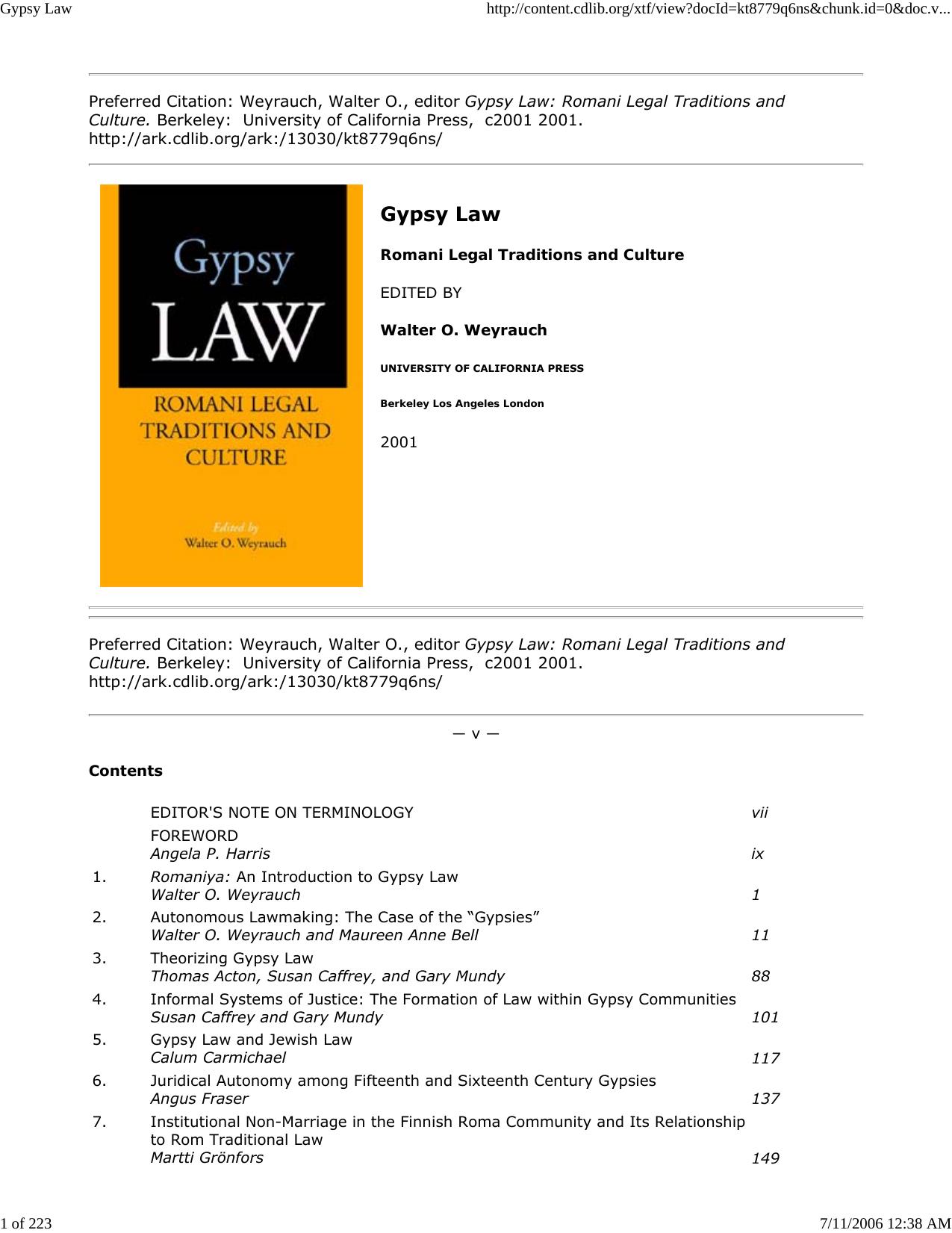 Gypsy Law by Master Clark