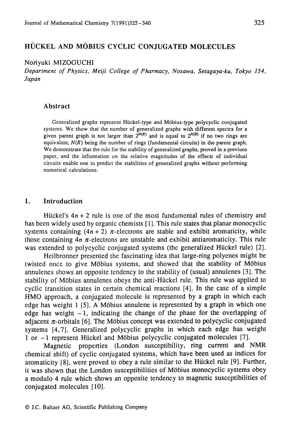 Hückel and Möbius cyclic conjugated molecules by Unknown