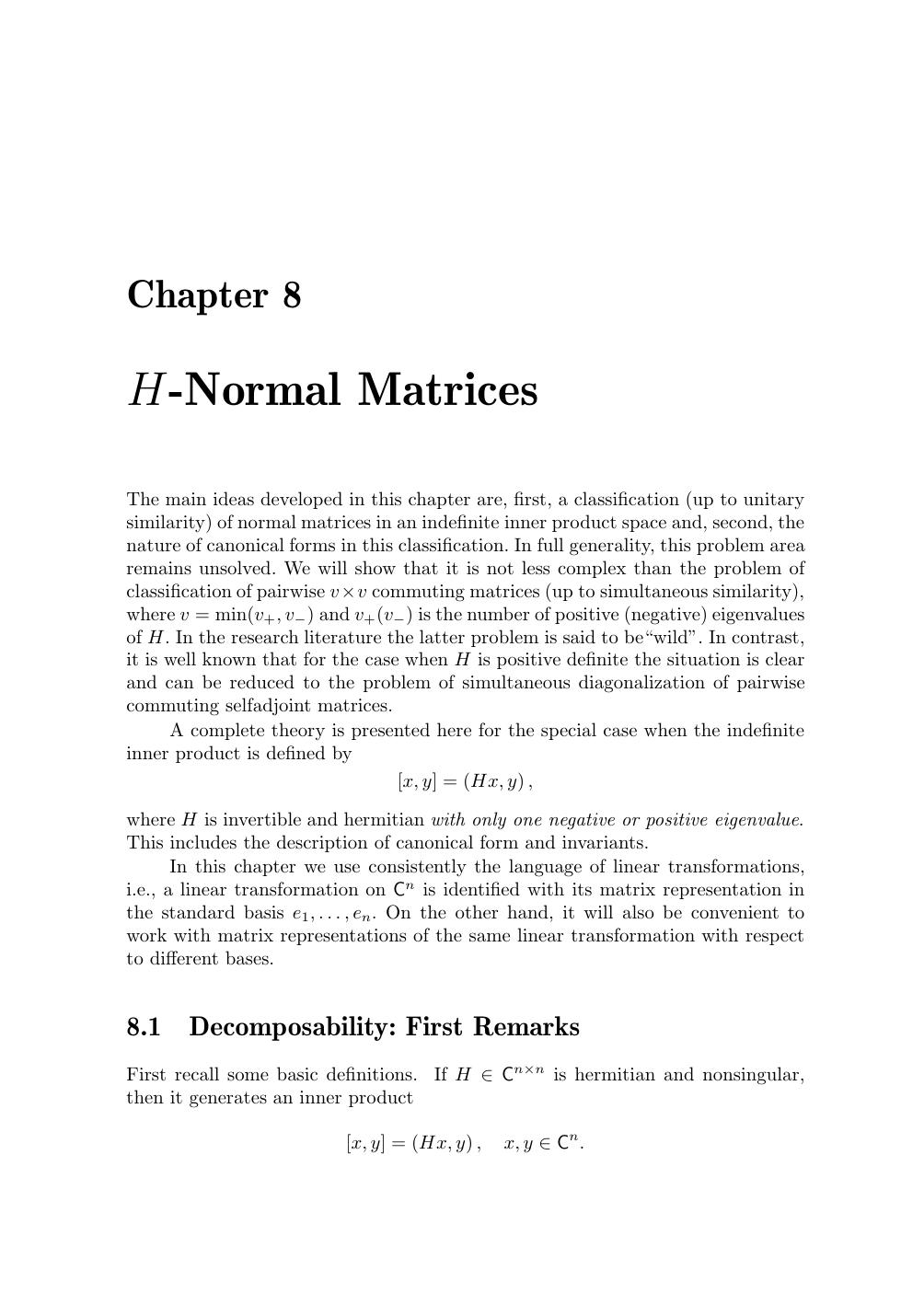 H-Normal Matrices by Unknown