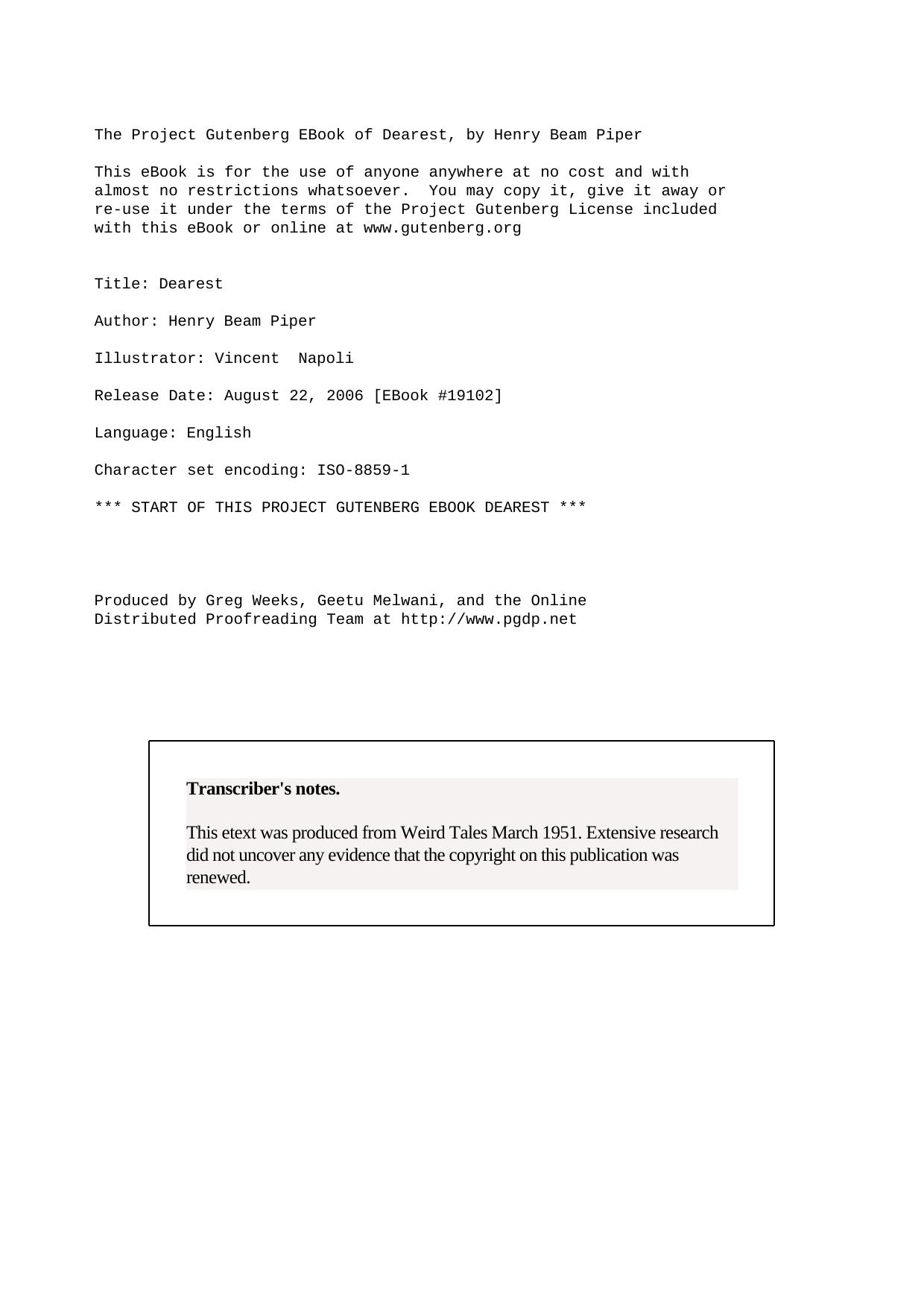 H. Beam Piper by Dearest