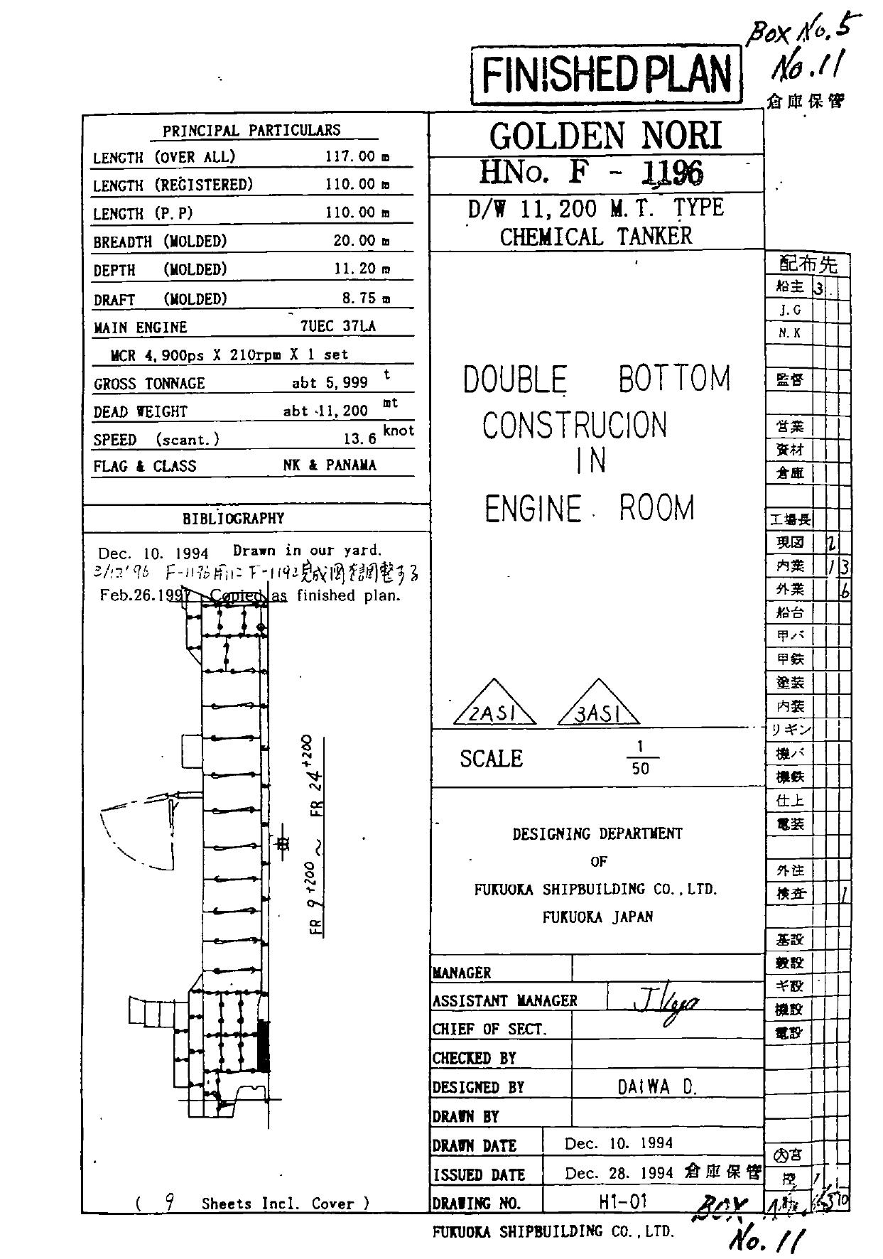 H1-01 DOUBLE BOTTOM CONSTRUCTION UNDER ENGINE ROOM (2) by Unknown