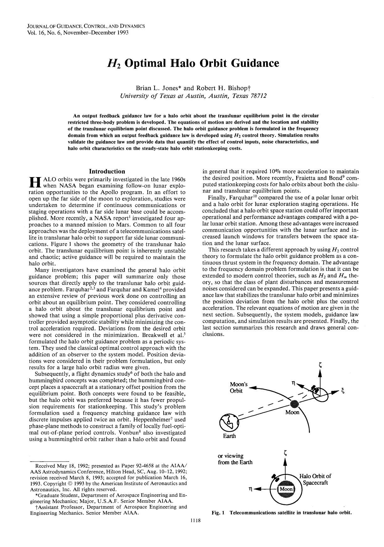 H2 optimal halo orbit guidance by Unknown