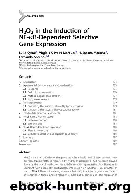 H2O2 in the Induction of NF-&amp;kappa;B-Dependent Selective Gene Expression by Lusa Cyrne & Virgnia Oliveira-Marques & H. Susana Marinho & Fernando Antunes