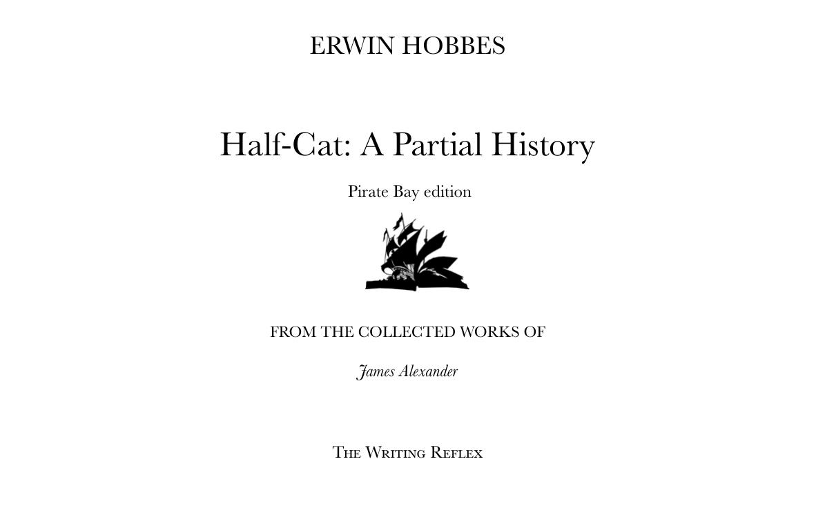 HALF-CAT A Partial History Erwin Hobbes TPB by Unknown
