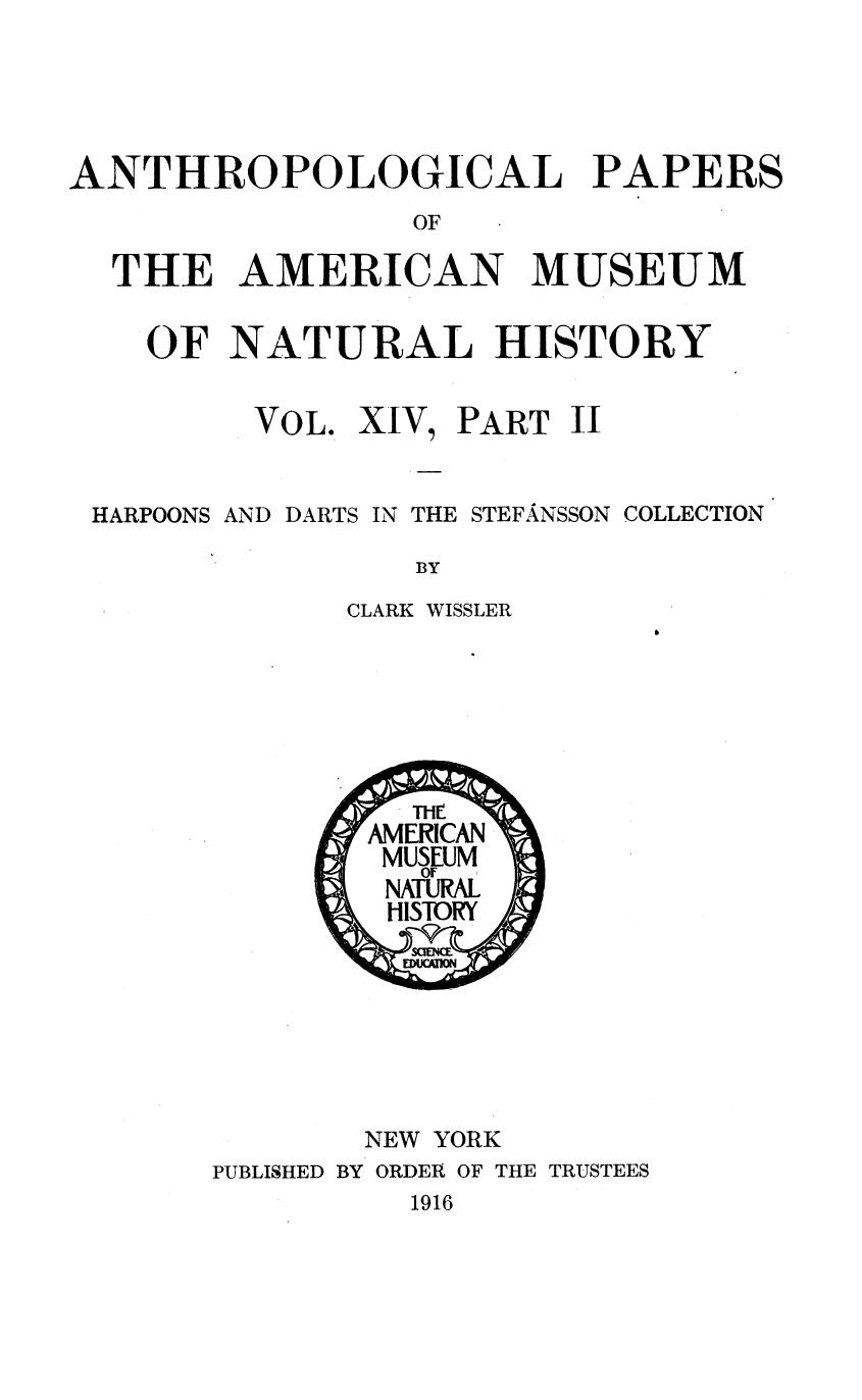 HARPOONS AND DARTS IN THE STEFANSSON COLLECTION by Unknown