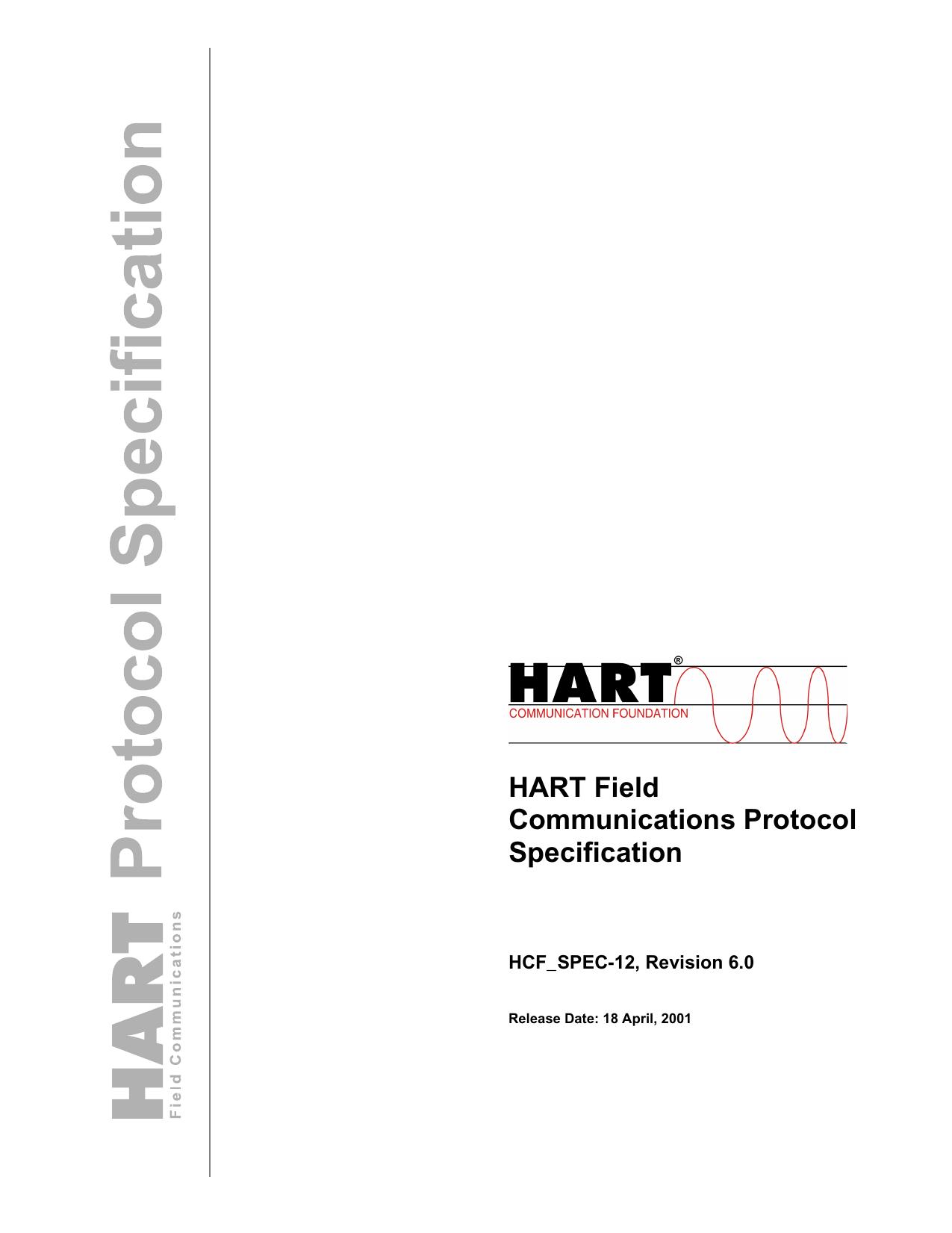 HART Field Communications Protocol by HART Communication Foundation