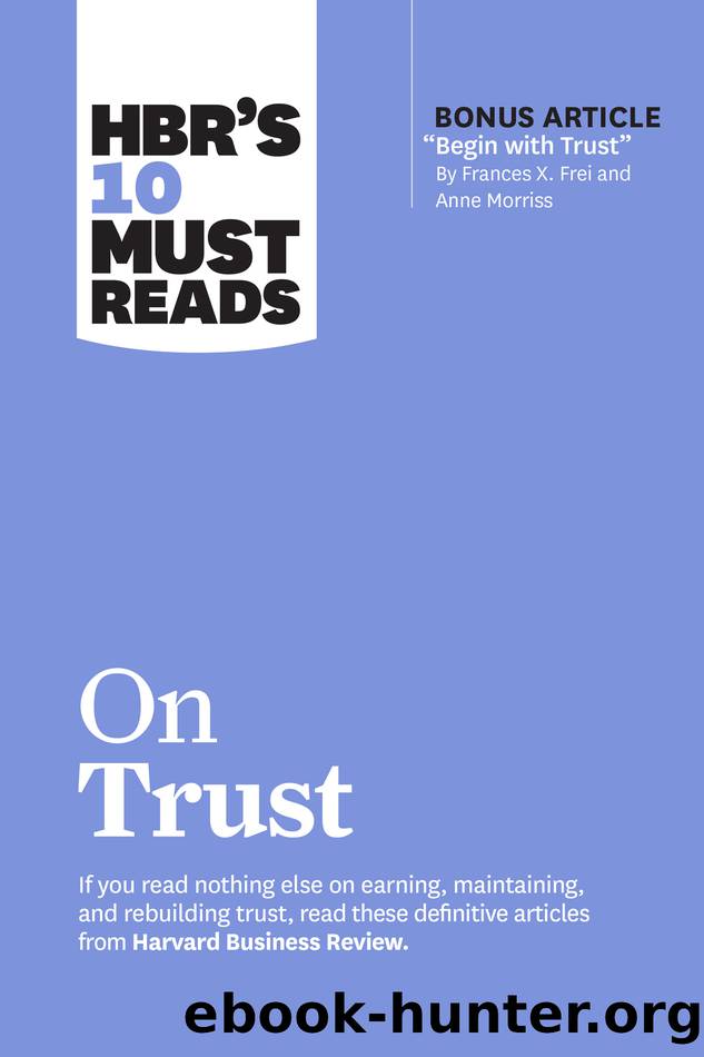 HBR's 10 Must Reads on Trust by Harvard Business Review