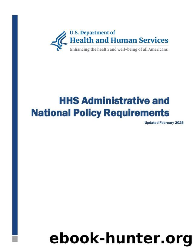HHS Administrative and National Policy Requirements by HHS/ASFR