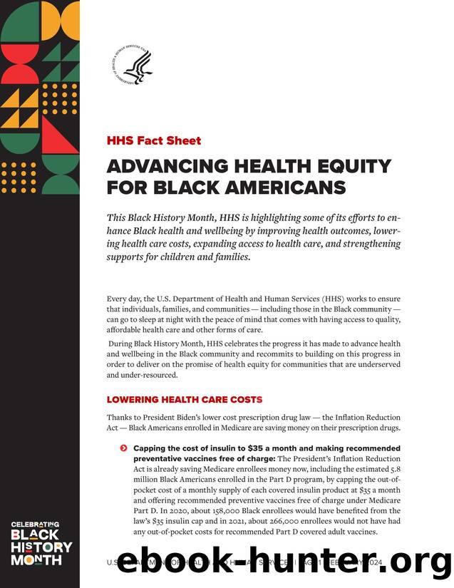 HHS Fact Sheet: Advancing Health Equity for Black Americans by U.S. Department of Health and Human Services