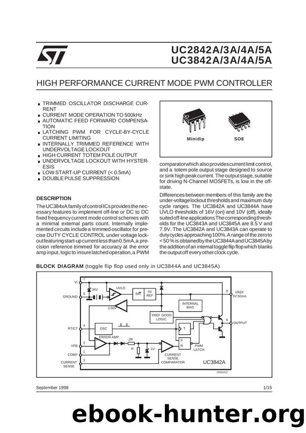 HIGH PERFORMANCE CURRENT MODE PWM CONTROLLER by STMicroelectronics