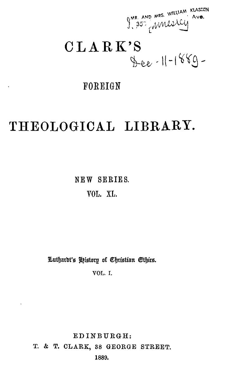 HISTORY OF CHRISTIAN ETHICS : history of christian ethics before the reformation (classic reprint). by CHR ERNST LUTHARDT