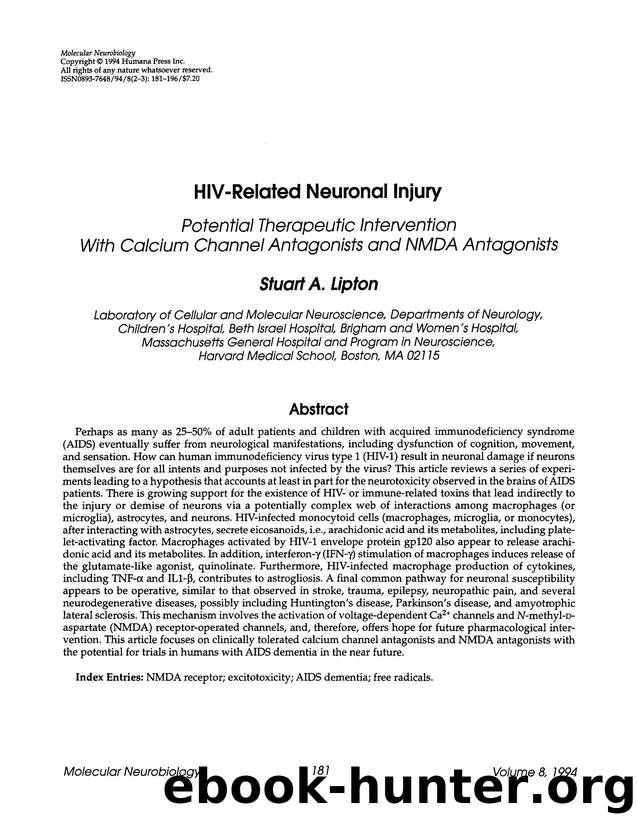 HIV-related neuronal injury by Unknown