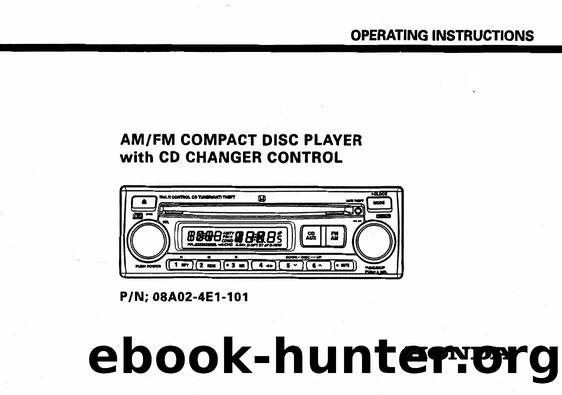 HONDA AM-FM Compact Disc Player with CD Changer Control by Unknown