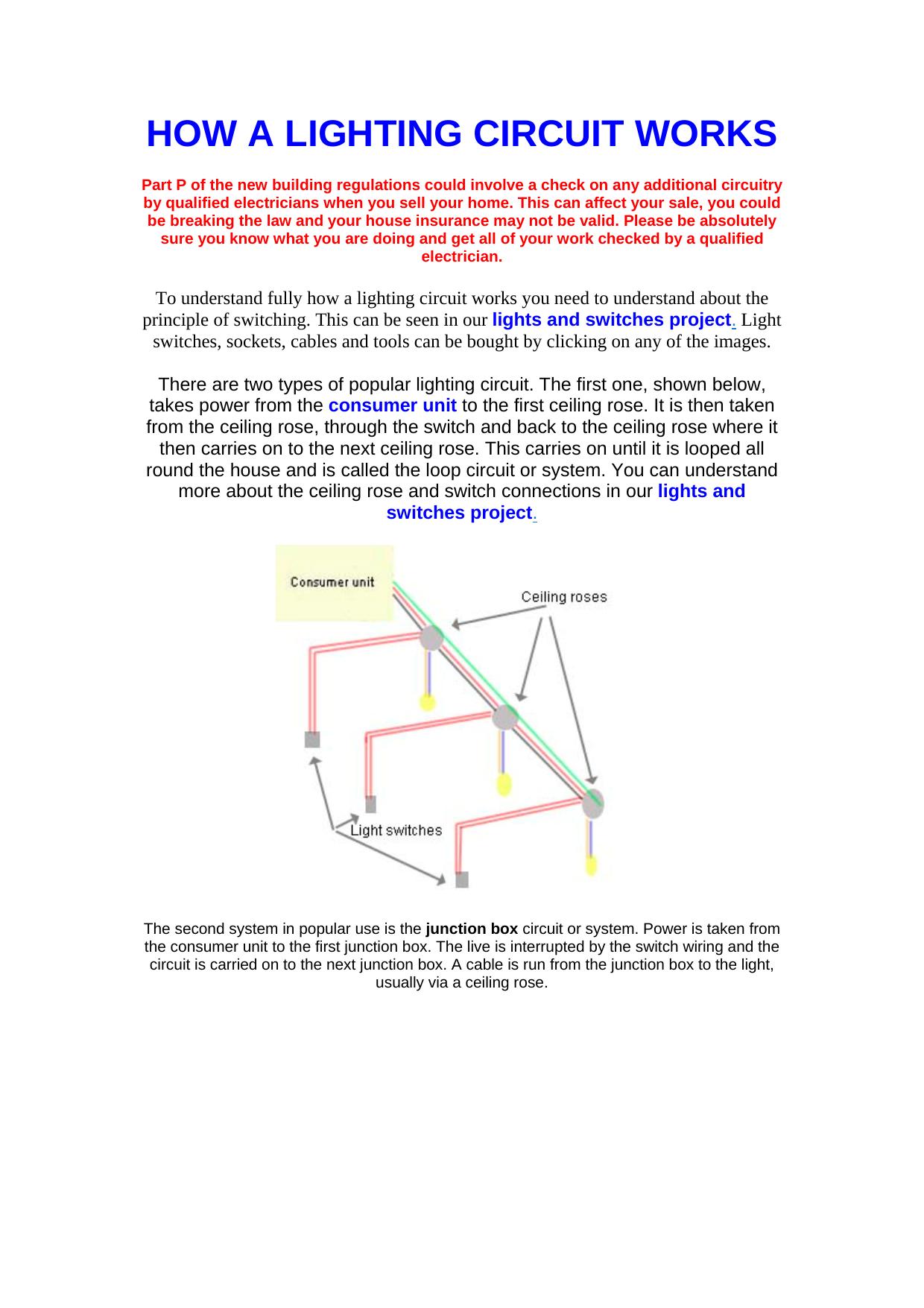 HOW A LIGHTING CIRCUIT WORKS by Home