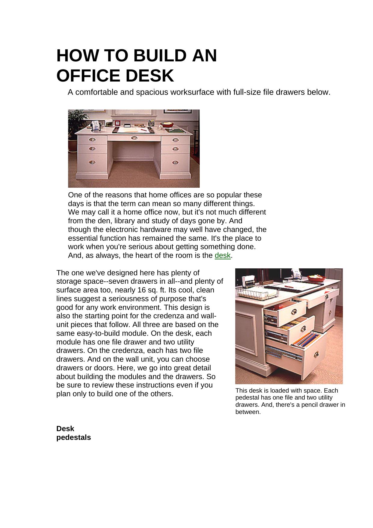 HOW TO BUILD AN OFFICE DESK by Home