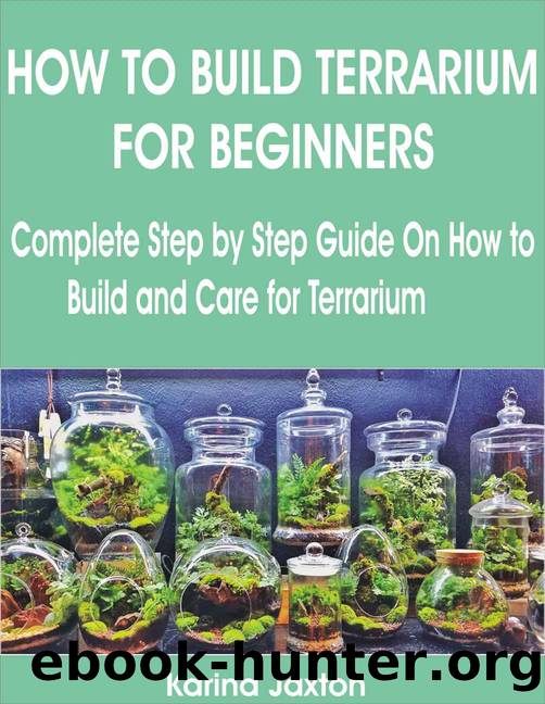 HOW TO BUILD TERRARIUM FOR BEGINNERS: Complete Step by Step Guide On How to Build and Care for Terrarium by Karina Jaxton