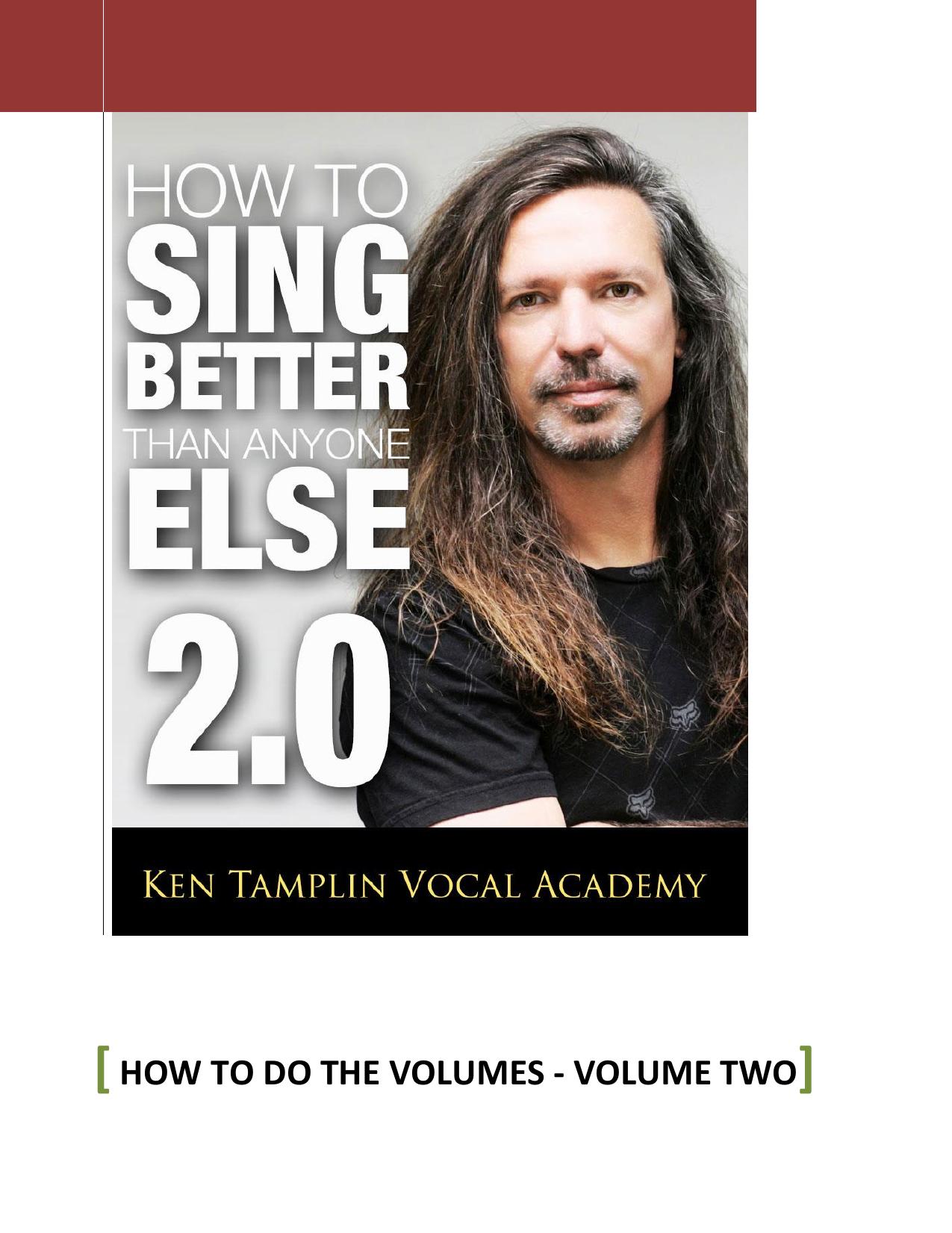 HOW TO DO THE VOLUMES - VOLUME TWO by Kent