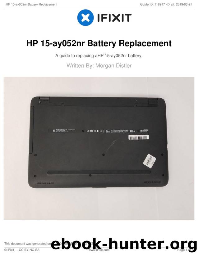 HP 15-ay052nr Battery Replacement by Unknown