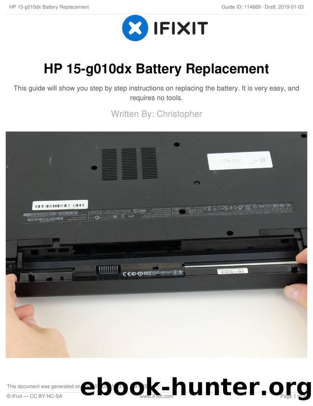 HP 15-g010dx Battery Replacement by Unknown