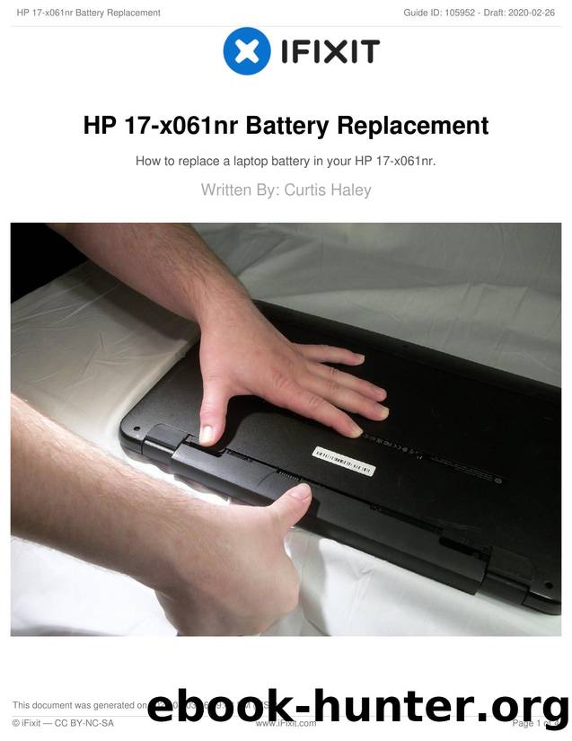 HP 17-x061nr Battery Replacement by Unknown