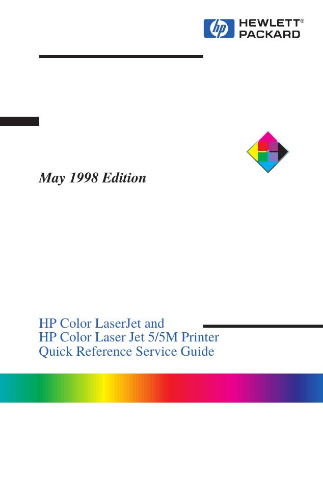 HP CLJ and HP CLJ 55M Printer Quick Reference Service Guide by Unknown