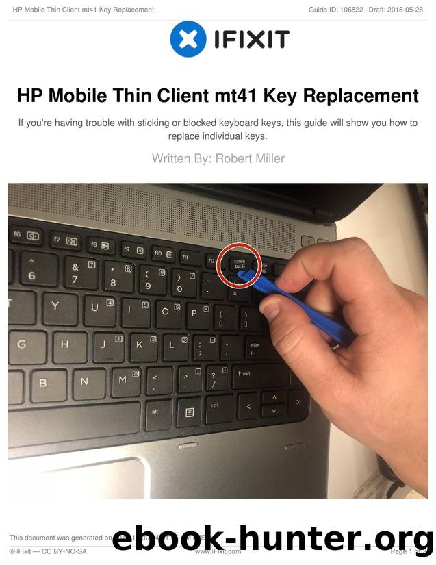 HP Mobile Thin Client mt41 Key Replacement by Unknown