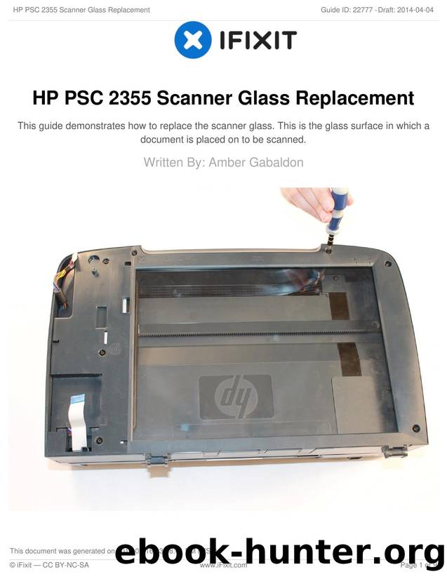 HP PSC 2355 Scanner Glass Replacement by Unknown