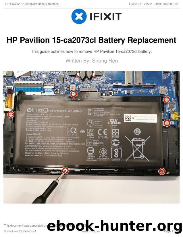 HP Pavilion 15-ca2073cl Battery Replacement by Unknown