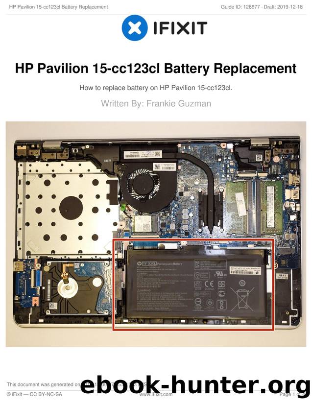 HP Pavilion 15-cc123cl Battery Replacement by Unknown
