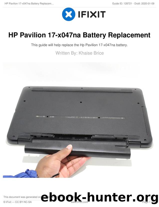 HP Pavilion 17-x047na Battery Replacement by Unknown