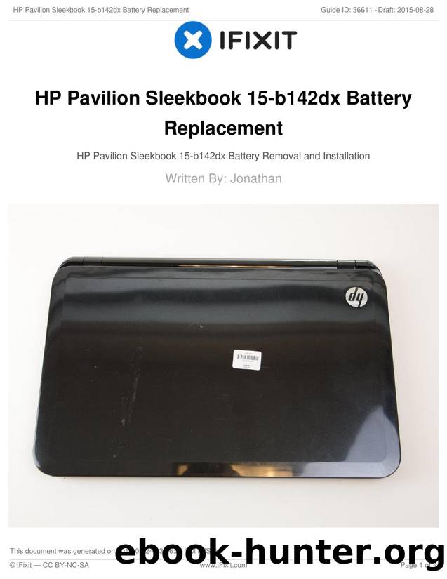 HP Pavilion Sleekbook 15-b142dx Battery Replacement by Unknown