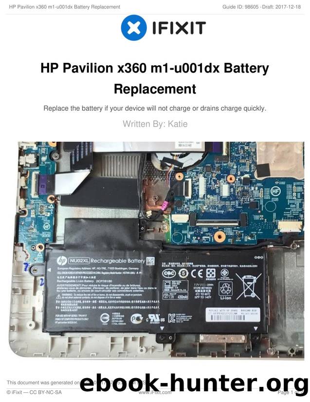 HP Pavilion x360 m1-u001dx Battery Replacement by Unknown