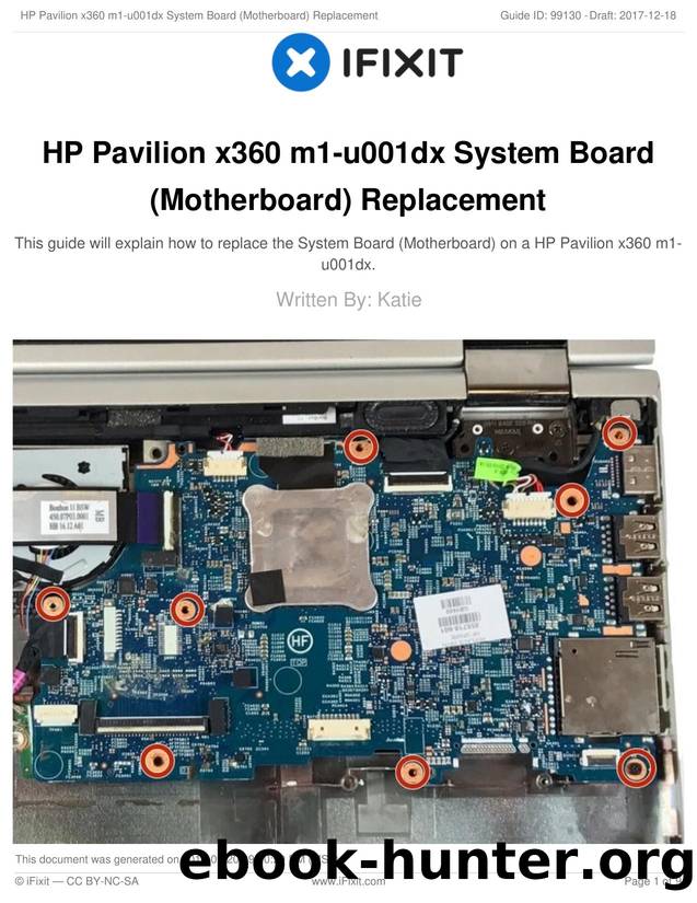 HP Pavilion x360 m1-u001dx System Board (Motherboard) Replacement by Unknown