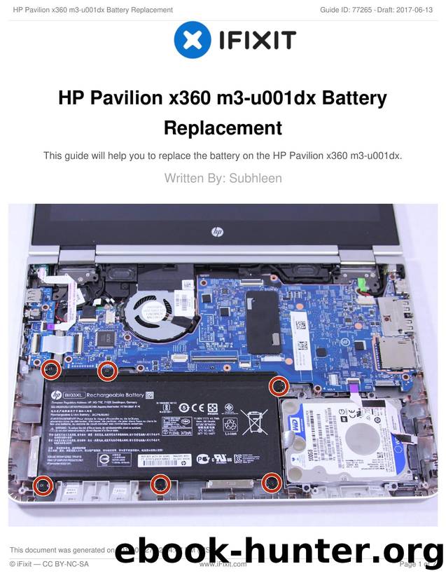 HP Pavilion x360 m3-u001dx Battery Replacement by Unknown