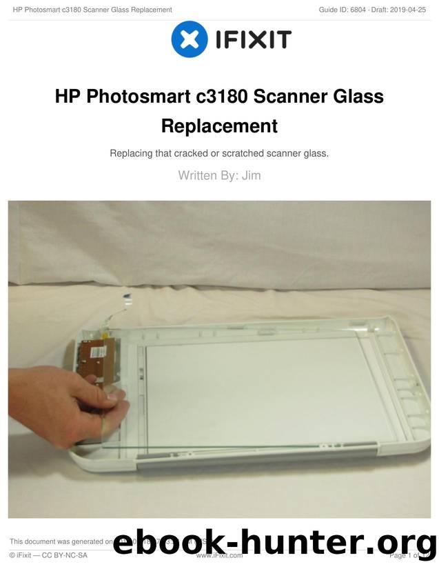 HP Photosmart c3180 Scanner Glass Replacement by Unknown