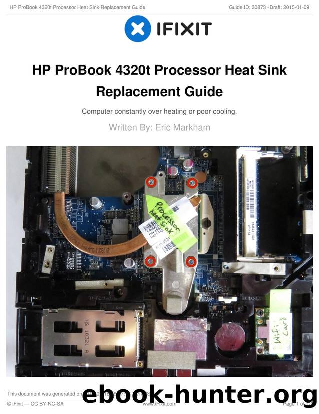HP ProBook 4320t Processor Heat Sink Replacement Guide by Unknown