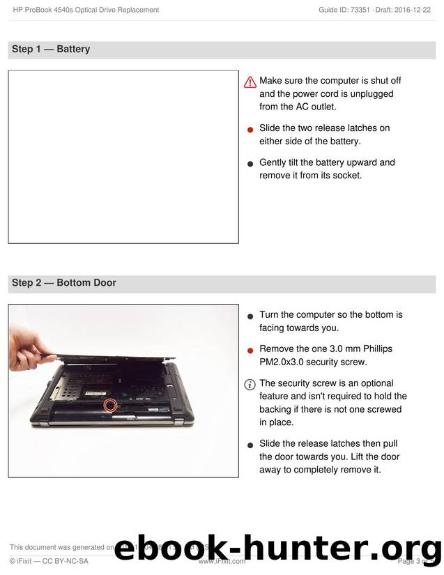 HP ProBook 4540s Optical Drive Replacement by Unknown