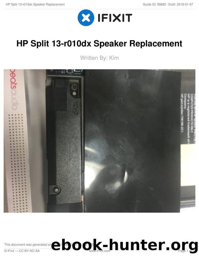 HP Split 13-r010dx Speaker Replacement by Unknown