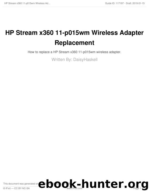 HP Stream x360 11-p015wm Wireless Adapter Replacement by Unknown