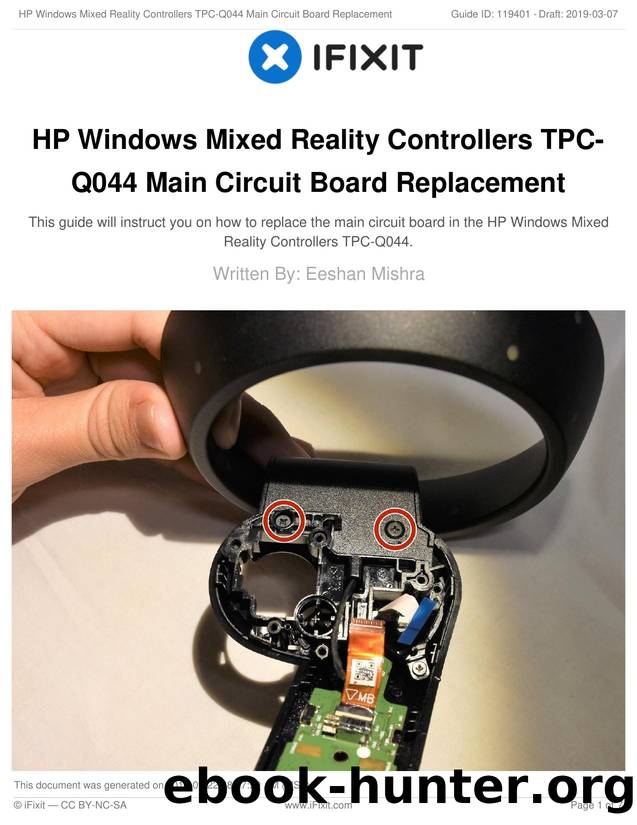 HP Windows Mixed Reality Controllers TPC-Q044 Main Circuit Board Replacement by Unknown