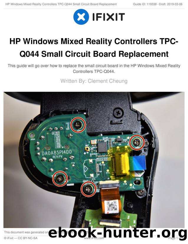 HP Windows Mixed Reality Controllers TPC-Q044 Small Circuit Board Replacement by Unknown