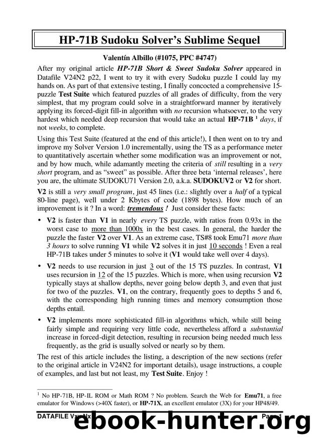 HP-71B Sudoku Solver Sublime Sequel.doc by albillo