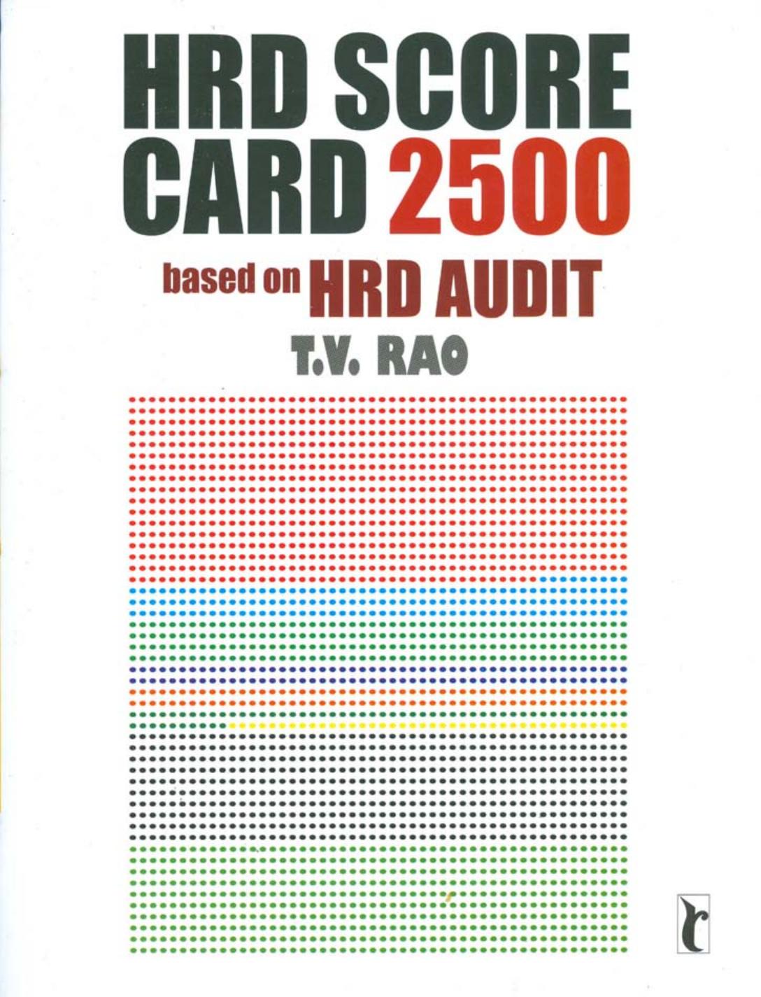 HRD Score Card 2500 (Response Books) by T.V. Rao